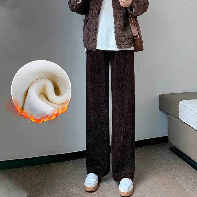 コーデュロイワイドパンツ