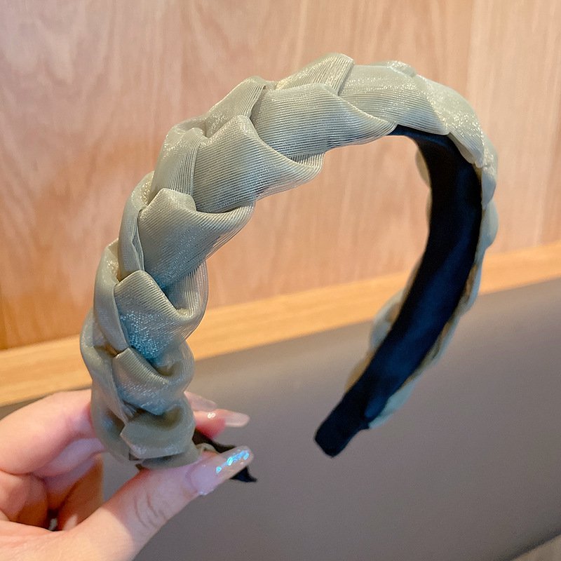 オーガンジー編みカチューシャ