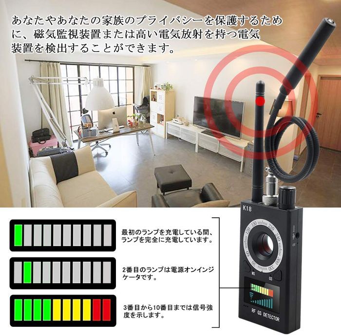 アンチスニークショット、アンチ監視!多機能隠しカメラ発見器