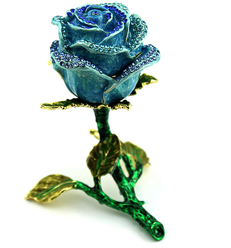 ハート型ネックレスとバラの花のジュエリーボックスセット