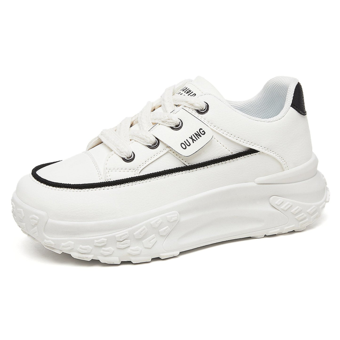 厚底本革スニーカー