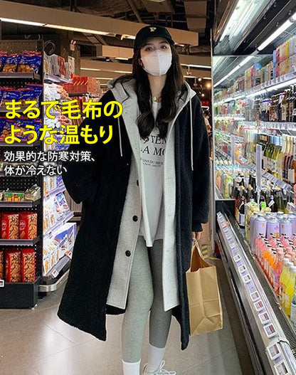 【インスタで大人気】レイヤードボアコート、男女兼用！2025年の冬、必要なのはこのアウター一枚だけ。