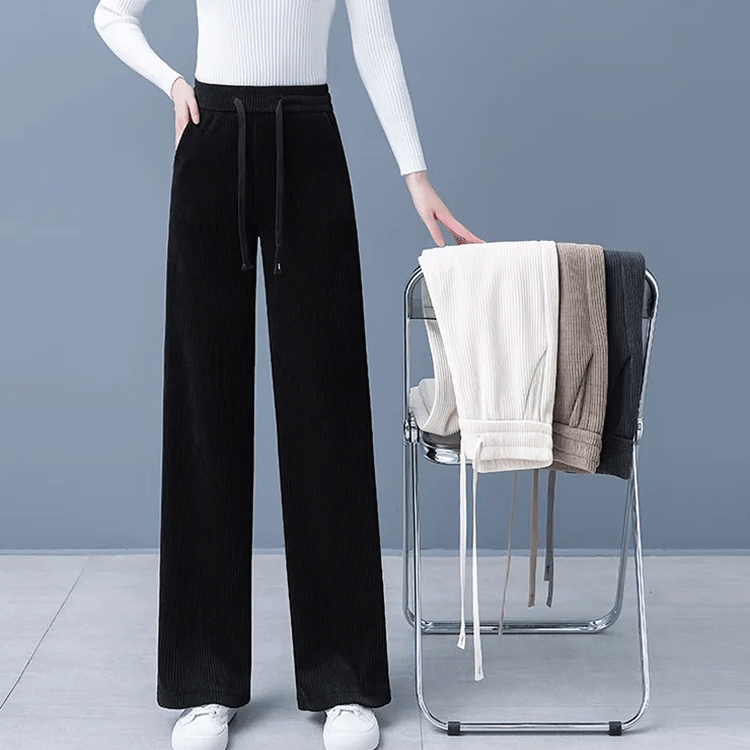 [楽天で最も人気のあるパンツ]ウエストゴム美脚ワイドパンツ